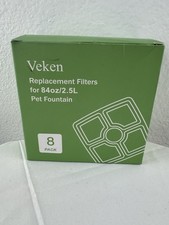 Veken Replacement Filters 84oz/2.5L Cat Dog Pet Water Fountain 8 pack  Bin C 