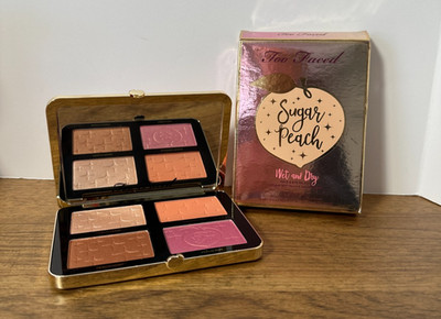 Too Faced Sugar Peach Wet & Dry Face & Eye Palette Brand New Discontinued NIB