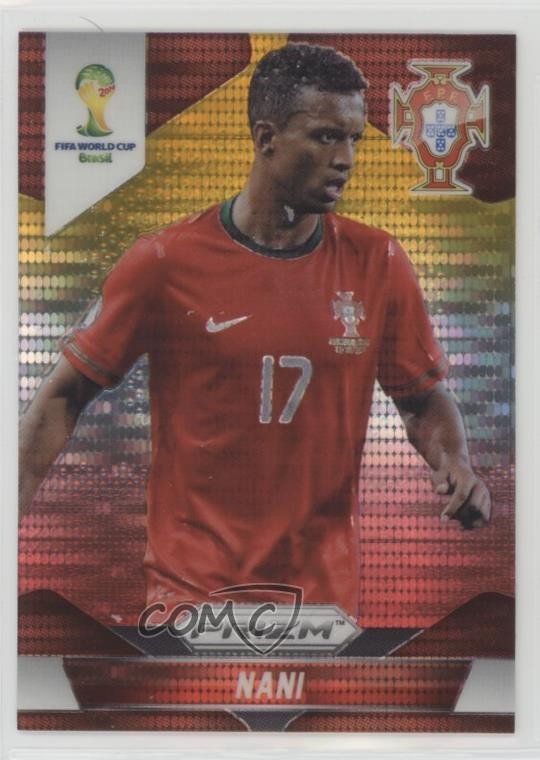 2014 Panini Prizm World Cup Yellow & Red Pulsar Prizm Nani #159 0j4n