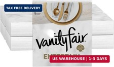Vanity Fair Entertain Paper Napkins, 40 Count Pack of 8 , Disposable Napkins Ma
