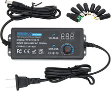 72W Adjustable DC Power Supply 3V-24V 3A Adapter with LED Display