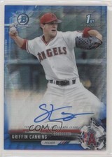 2017 Bowman Draft Chrome Pick Blue Wave Refractor /150 Griffin Canning Auto 06z2