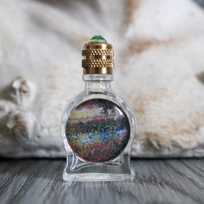 4,7 cm, leere Parfum Miniatur, Van Gogh Motiv, Blumengarten