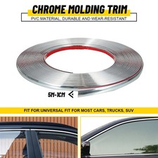 Chrome Trim Molding Strip Car Window Door Bumper Side Trime Protector 0.4 16ft Chrome Trim Molding Strip Car Window Door Bumper Side Trime Protector 0.4 16ft