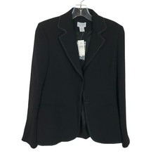 NWT Ann Taylor LOFT Womens Size 2 Stitch Detail Two-Button Blazer Jacket NEW