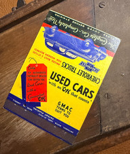 1937 Chevrolet Royal Flash Billboard Matchcover Cincinnati Chevy Dealers