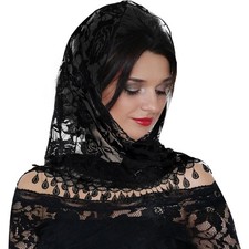 Triangle Veil Lace Chapel Scarf Embroidered Headpiece Bridal Hair Accessories