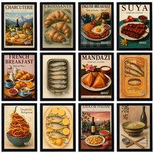 Vintage Food & Bars Poster - Retro Diner Art - Classic Wall Decor Drink Cafe