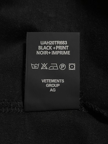 VETEMENTS MENS T-SHIRT EMBROIDERED LOGO DESIGN UNISEX OVERSIZED GRAY SIZE S - Picture 19 of 23