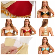 Women Costume Roleplay Outfits Egyptian Crop Top Stage Performance Tank Top Bra