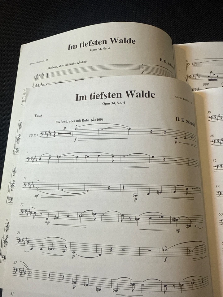 Im tiefsten Walde by Heinrich Schmid Tuba & Piano SU263 SMC Music Book - Image 3 of 3