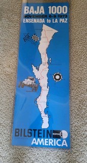 RARO POSTER DA PARETE VINTAGE messicano 1° gara annuale Baja 1000 1973 34" x 12