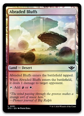 Abraded Bluffs #251 (Foil) (NM) Thunder Junction OTJ Magic MTG