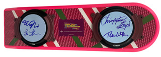 Back to the Future Cast Signed Hoverboard Michael J Fox Lloyd 2 Beckett Witness