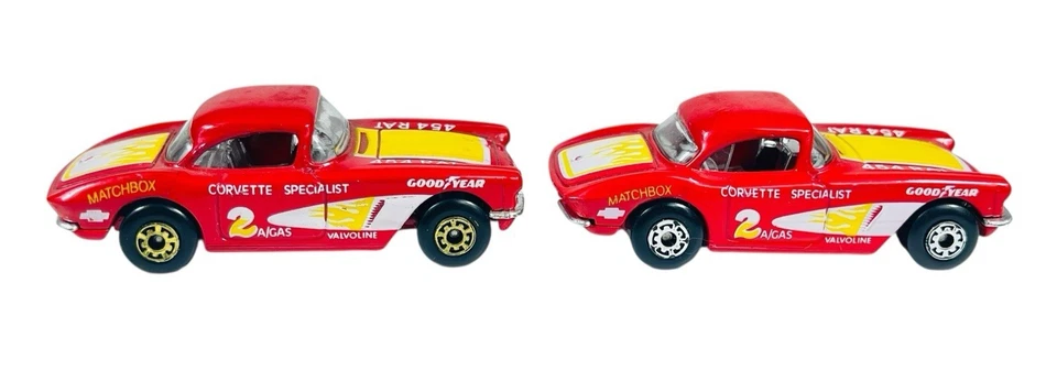 Matchbox Superfast (7) Varied MB71 1962 Chevy Corvettes w/Yellow Grid Boxes - Image 4 of 4