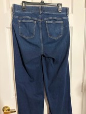 Torrid Bombshell Women s Dark Wash Blue Denim Wide-Leg Jeans, 5-Pocket, 12R
