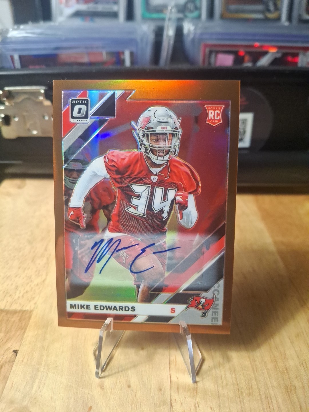 2019 Donruss Optic Mike Edwards Rookie Auto Bronze Tampa Bay !!!!!