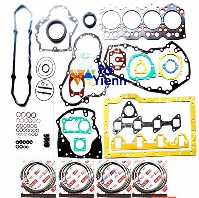 S4E S4E2 Piston Ring Set Overhaul Gasket Kit For Mitsubishi Engine WS500 WS400