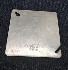 (QTY 23) Southwire E195124 Steel Electrical Outlet Box Covers 4-3/4" x 4-3/4"