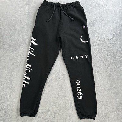 LANY Malibu Nights Champion Reverse Weave Sweatpants Men S RW10 Black 90265 Moon