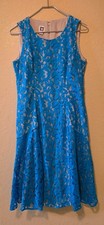 Ann Klein Blue Lace Dress Size 10