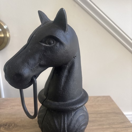 Vintage Cast Iron Horse Hitching Post Head - Picture 3 of 14