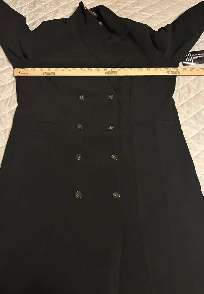 Vestido Jessica London Midi Doble Pecho Para Mujer Talla 16W Negro Manga Larga Nuevo con Etiquetas Foto 2 de 4