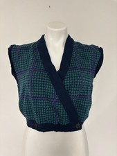 pendleton Vintage Sweater Vest Pure Virgin Wool Stretchy Great Cond Women Size L