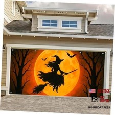 Halloween Door Cover 13x6ft Polyester Garage Banner  Polyester, Halloween 5