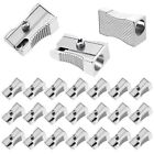 24Pcs Pencil Sharpeners Small Metal Pencil Parer Mini Pencil Sharpening Silve.