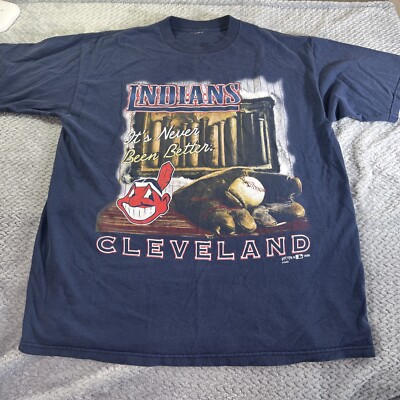 Cleveland Indians T-Shirt 90s Single-Stitch MLB Chief-Wahoo