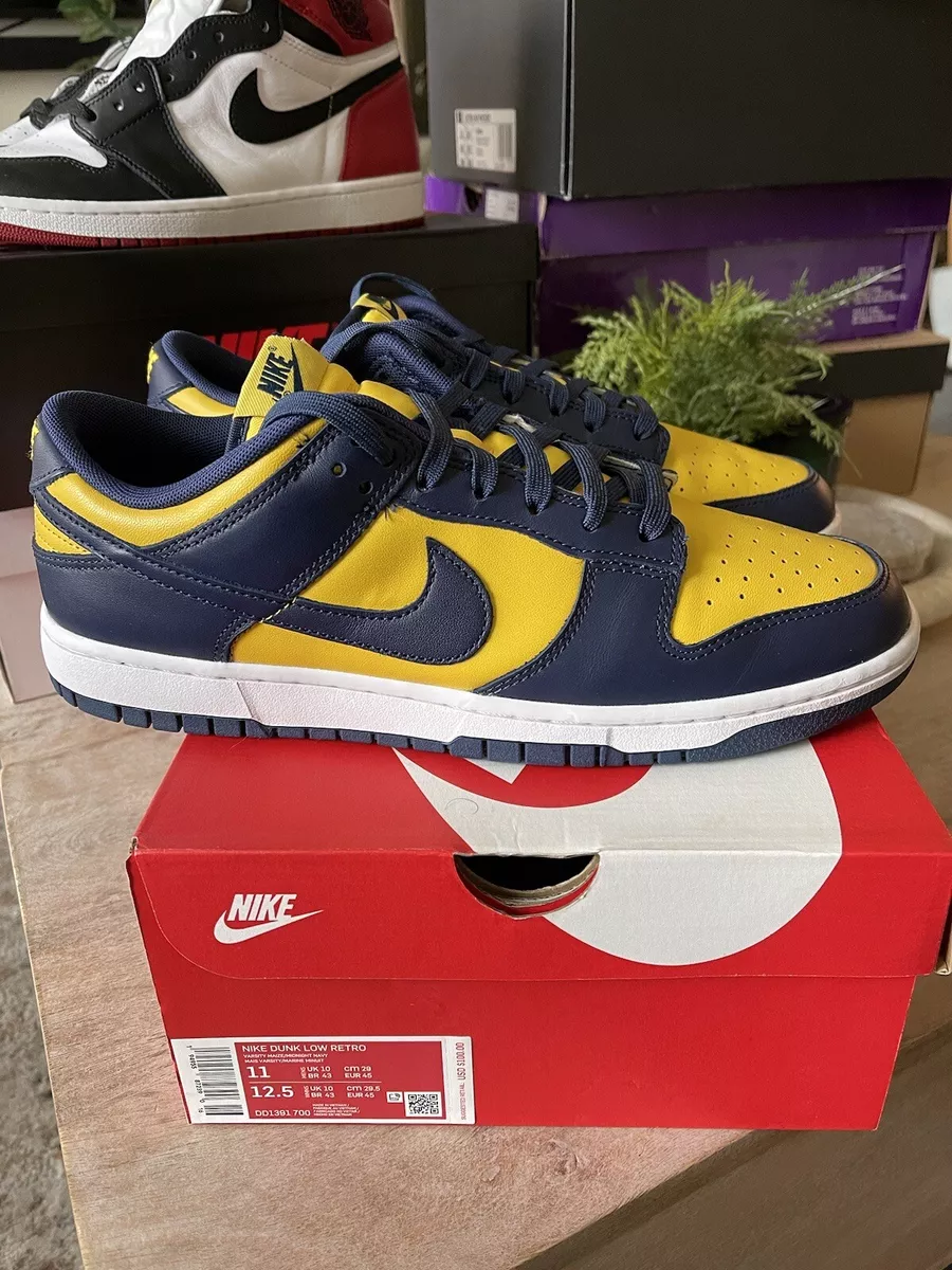 Size 11 Nike Dunk Low Michigan 2021