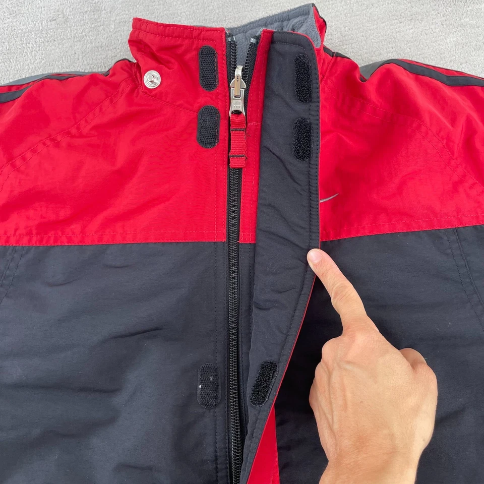 Jaqueta Nike Vintage Juventude Grande 14-16 Preta Vermelha Reversível Swoosh Grande Logotipo Y2K - Imagem 4 de 4