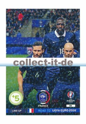 Panini Road to UEFA EURO 2016 - 88 - Frankreich Line-Up 1 - Teamporträt