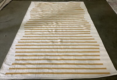 IVORY / GOLD 6' X 9' Broken Thread Rug, Reduced Price 1172665723 MTK313C-6