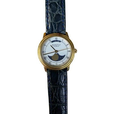 Swiss Made Exactly Brand Moon Watch Gold Tone