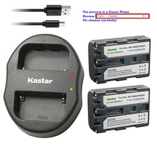 Kastar Battery Dual Charger for Sony NP-FM50 BC-VM10  Sony Cyber-shot DSC-F707