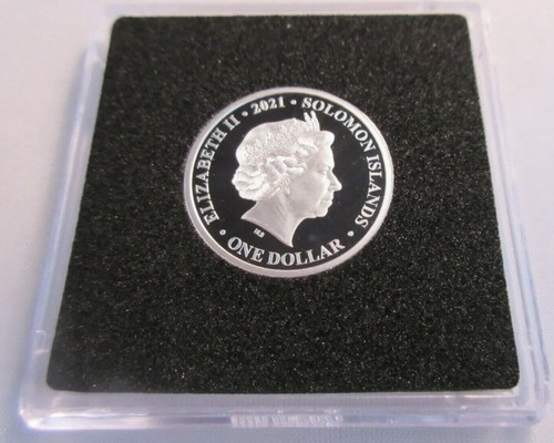 2021 95TH BIRTHDAY OF QEII FINE SILVER PROOF $1 ONE DOLLAR COIN BOX & COA - Picture 3 of 5