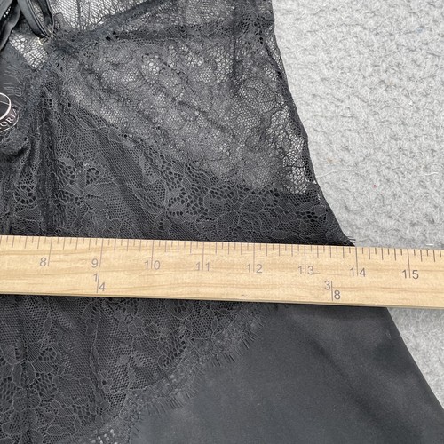 Vestido sin mangas de satén de encaje Victoria Secret para mujer XS negro lencería ropa de salón para el hogar - Imagen 8 de 10