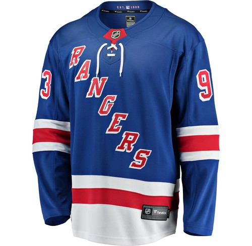 Men's Fanatics Branded Mika Zibanejad Blue New York Rangers Home Breakaway - 第 2/3 張圖片