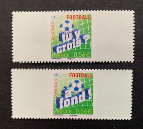 1- Briefmarke Frankreich 2010 YT RP1 Neu **. Fußball Recto-Verso