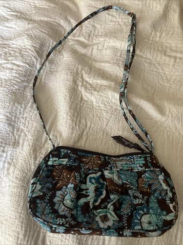 Vera Bradley Java Blue Retired Pattern Small Crossbody purse Adjustable Strap