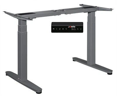 EXETA HÖHENVERSTELLBARER SCHREIBTISCH ELEKTRISCH EXETA Tischgestell Schreibtisch Arbeitstisch grau höhenverstellbar elektrisch