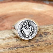 Heart Design Ring, 925 Sterling Silver Ring, Handmade Ring, Boho Silver Ring