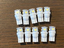 10 New Cool White 8V Wedge Lamp LED Light Bulbs for Pioneer Project/One Receiver