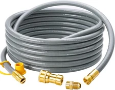 25 Feet 1/2 inch ID Natural Gas Grill Hose with Quick Connect Fittings for Grill
