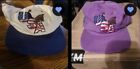2 Vintage 1996 Atlanta Olympic Equestrian hats-white/blue & purple Usa dressage