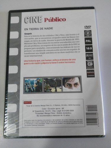 IN tierra de Nobody no Man’S Land DVD Slim Danis Tanovic Spanish Serbocroat - Picture 2 of 3