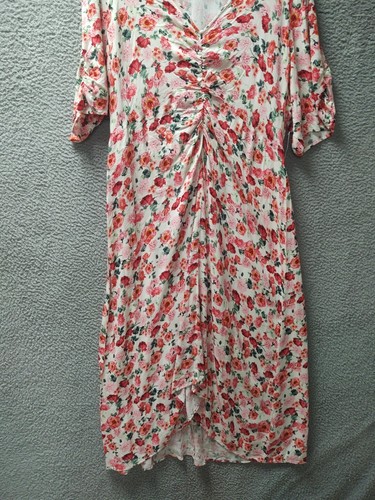 Old Navy Maxi Dress Womens 2XL Multicolor Floral Asymmetrical Hem NWT - Picture 2 of 11