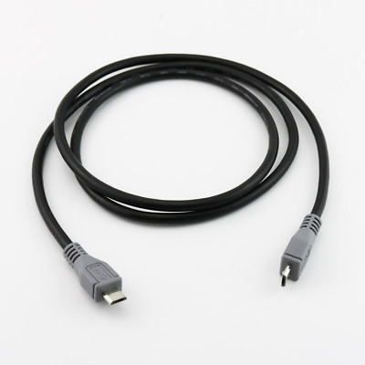 1x Micro USB B Male to Micro USB B Male OTG Converter Adapter Data Cable 3ft/1m